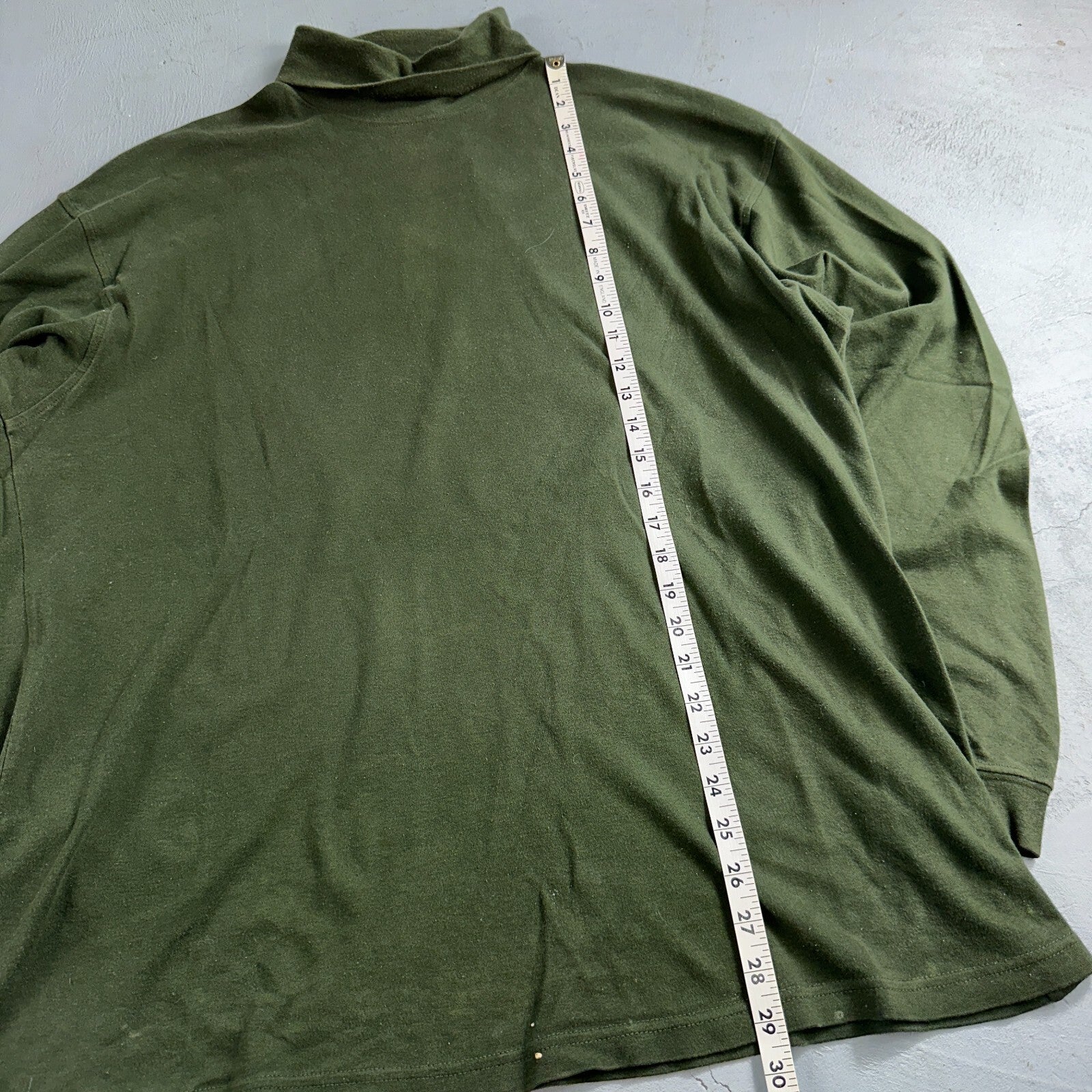 Pendleton VTG T Shirt Mens Large Turtleneck Green Long Sleeve Cotton Casual