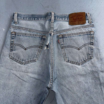 Levis 501 Vintage 90s USA XX Straight Leg Jeans Blue Light Wash 34x36 Act 31x32