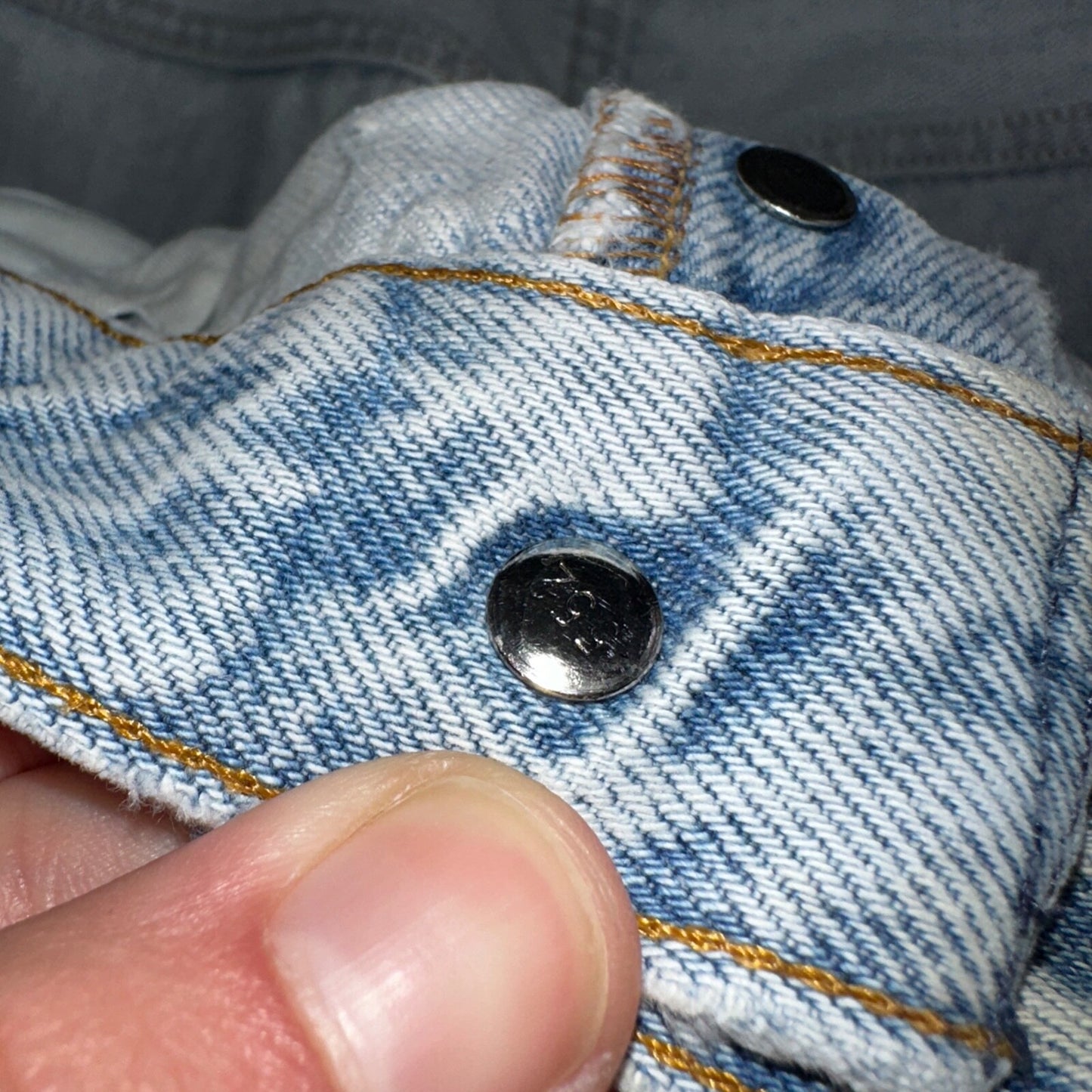 Levis 501 Vintage 90s USA XX Straight Leg Jeans Blue Light Wash 34x36 Act 31x32