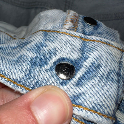 Levis 501 Vintage 90s USA XX Straight Leg Jeans Blue Light Wash 34x36 Act 31x32