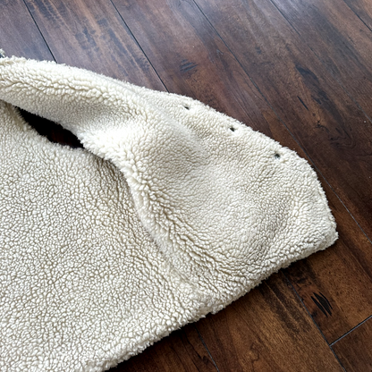 Vintage Levis Denim Sherpa Lined Vest Blue Jean Jacket 70s Orange Tab Medium