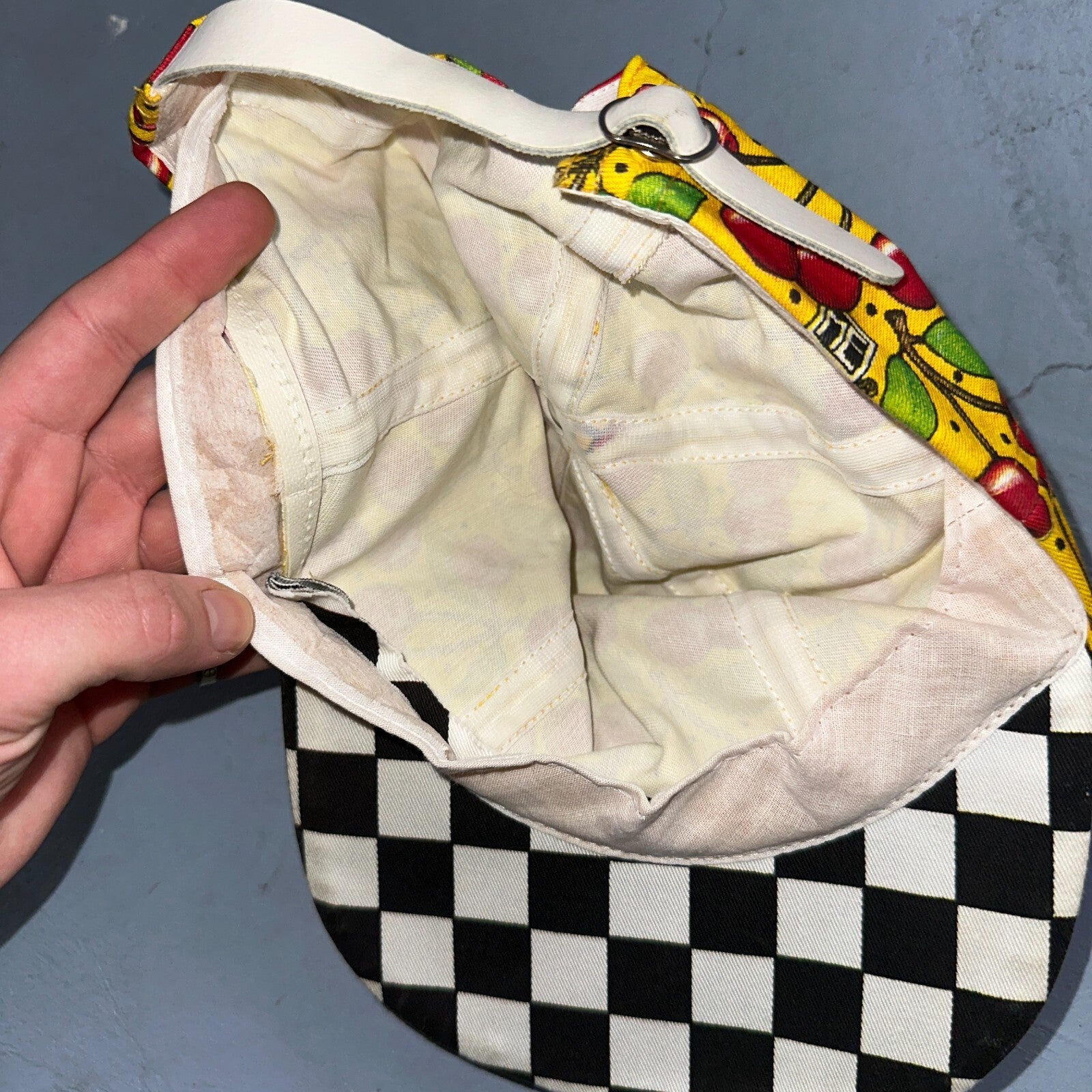 VTG Life is Just a Chair of Bowlies Mary Engelbreit Adjustable Hat Cap Rare 90s