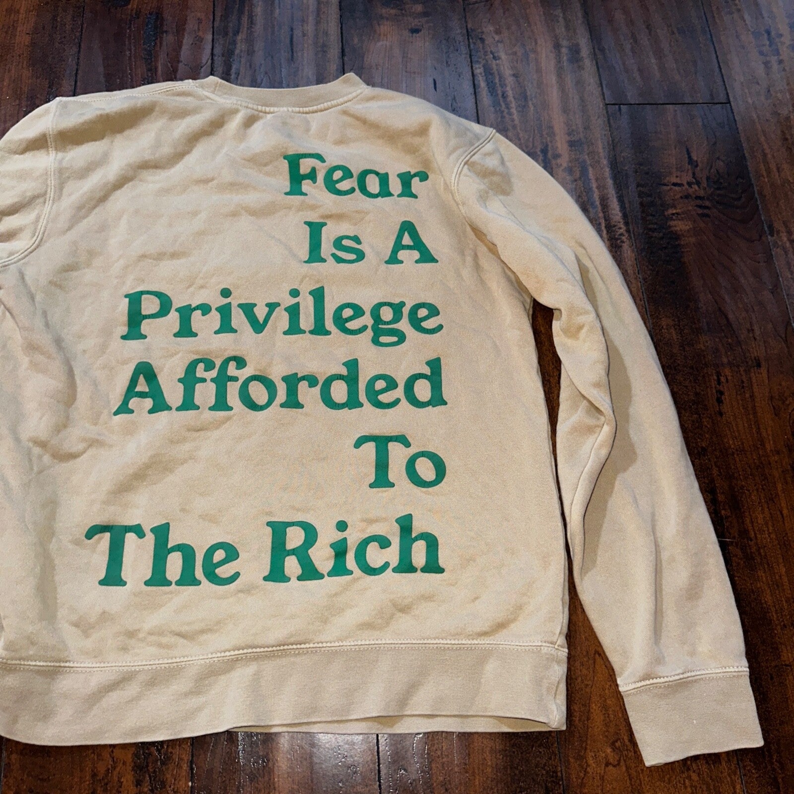 Organic Thug Fear Privilege Crewneck Sweatshirt Y2K Fresh Farms Target Funny