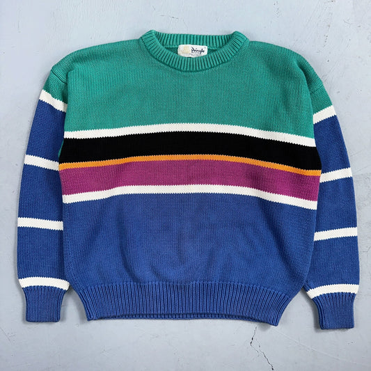 Pringle of Scotland Vintage Sweater Geometric Atomic Color Block Mens Size L
