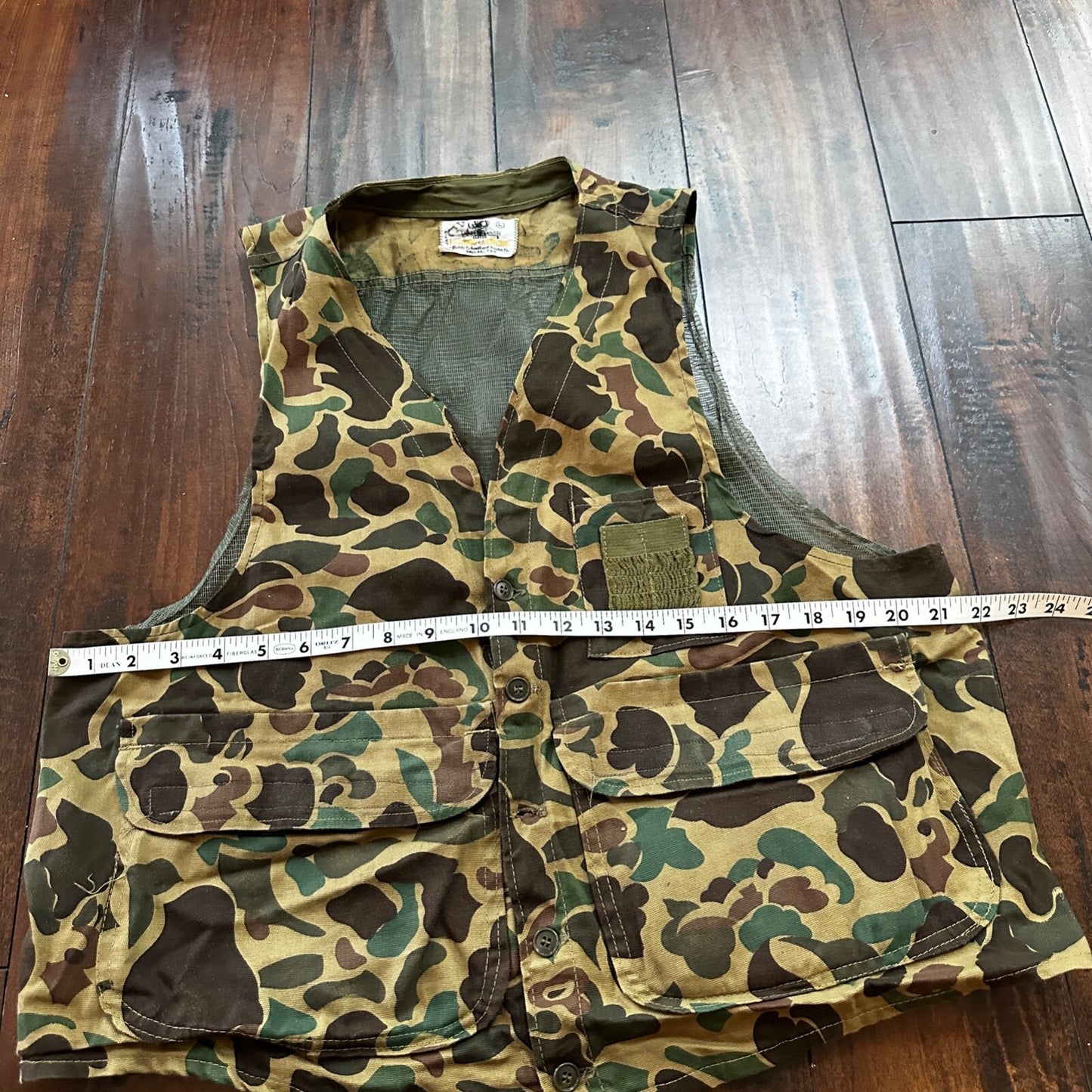 VTG Black Sheep Vest L Camouflage Japan Tan Hunting Game Pocket Frogskin