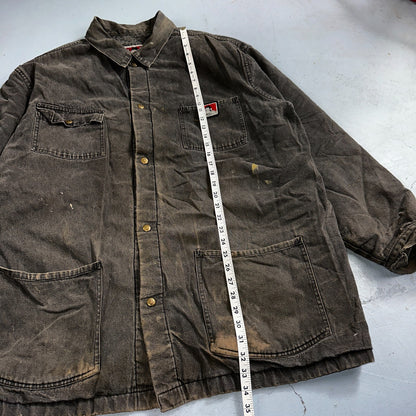 Ben Davis Jacket VTG 90s Canvas Blanket Lined Chore Workwear USA 3XL Detroit