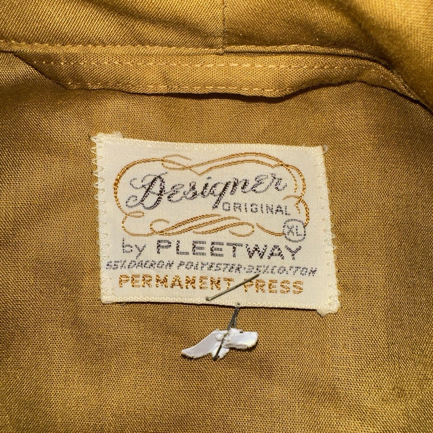 Vintage Pleetway 60s Lounge Robe Smoking Jacket Brown Yellow Toga XL Rockabilly