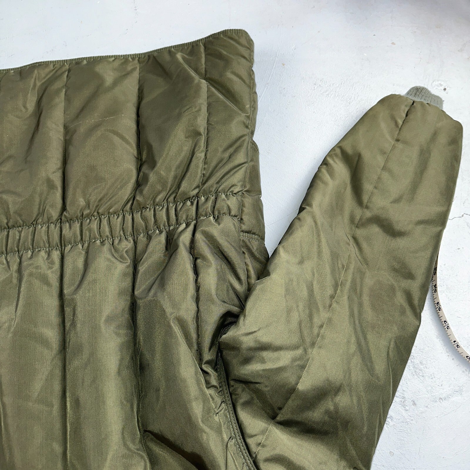 Vintage 1960s Green Parka Puffer Jacket Coat Men's L USA Refrigiwear Ski 60s