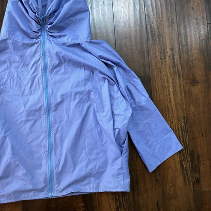 Vintage SMOCK Anorak Pullover Jacket 80s 90s Blue Kaki Robert’s Womens Rockabill