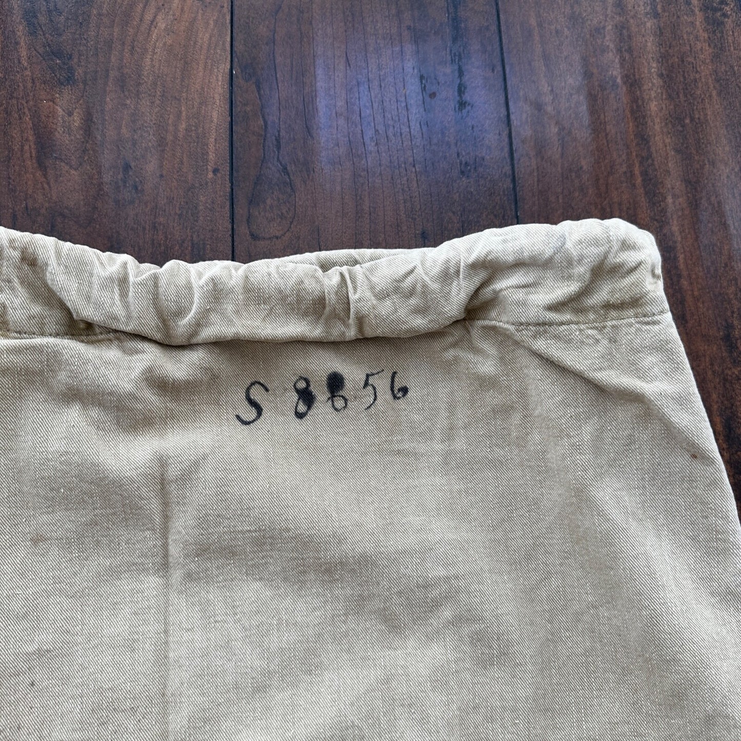 VTG WWII Canvas Garment Laundry Bag Rare Military Denim 1940s 40s 50s Stencil