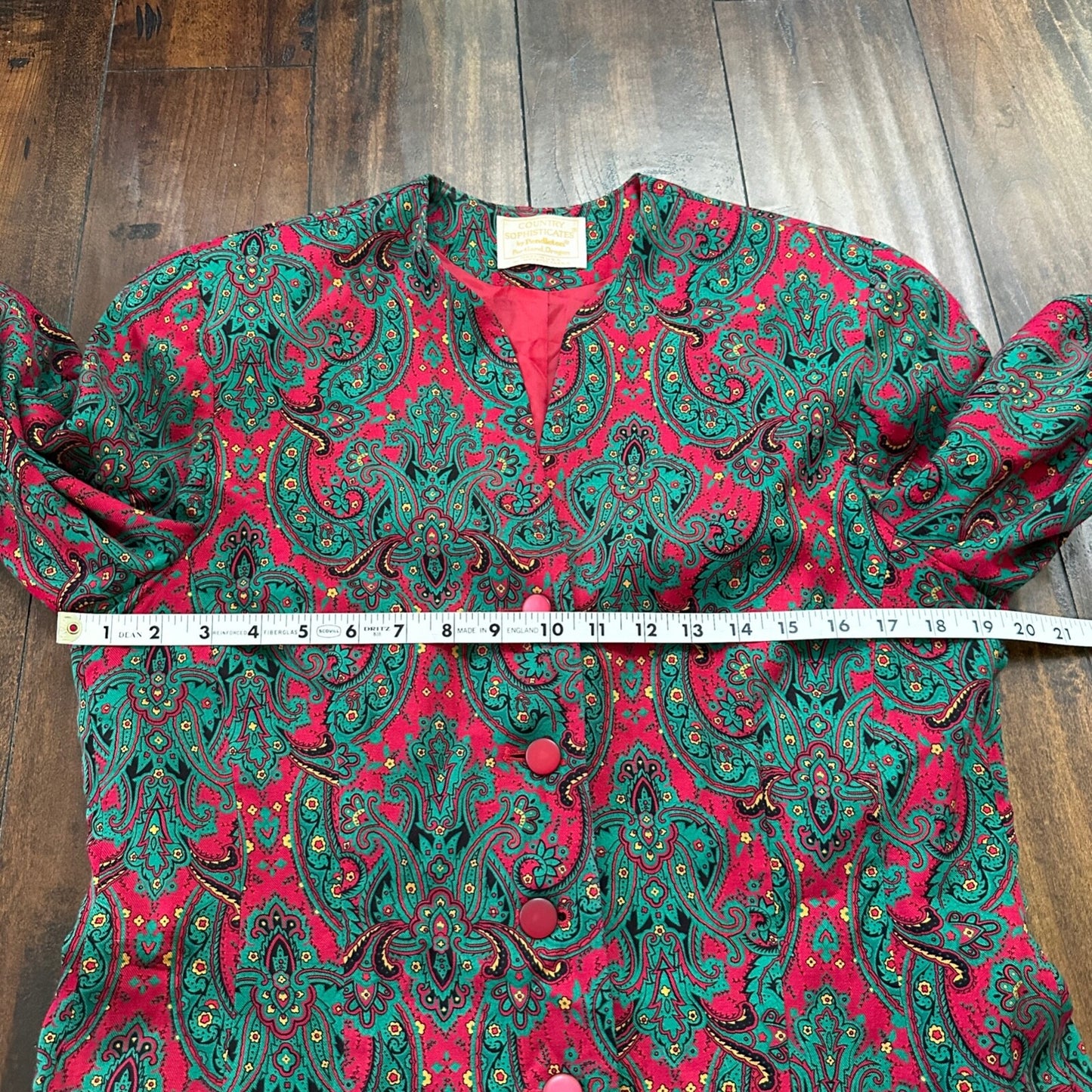 Pendleton Country Sophisticates Paisley Blouse Shirt Top Size 12 Petite Vintage