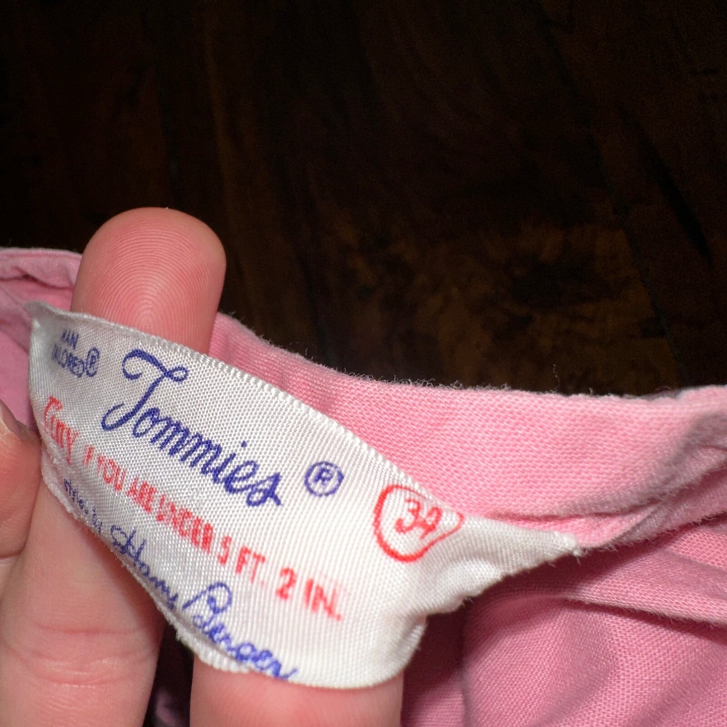Vintage 50s 60s Tommies Sanforized Sleepwear Pajamas Pair Pants Top Cotton Pink