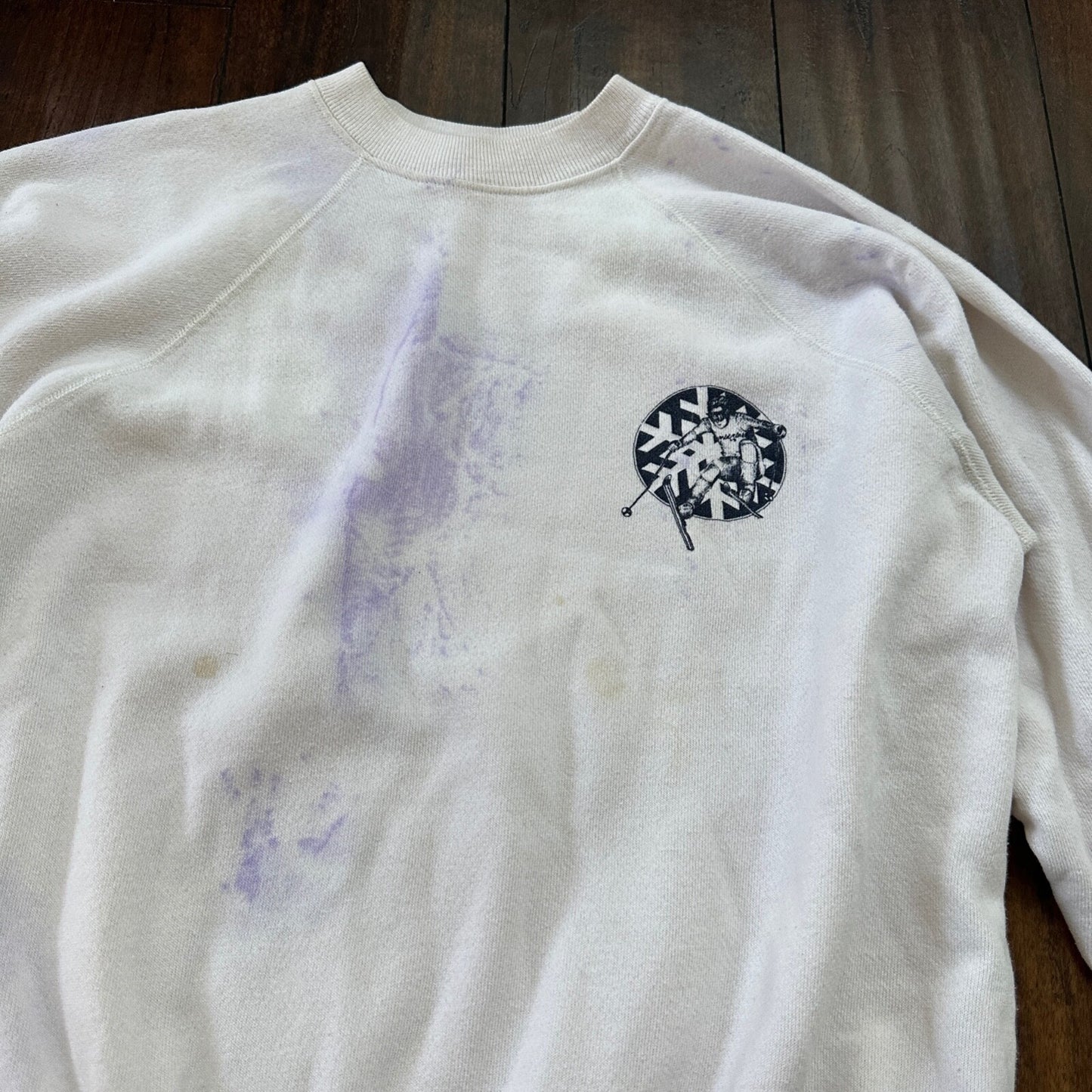 VTG 90s World Class Ski L Pullover Sweatshirt Crewneck Squirrel Mountain 80s