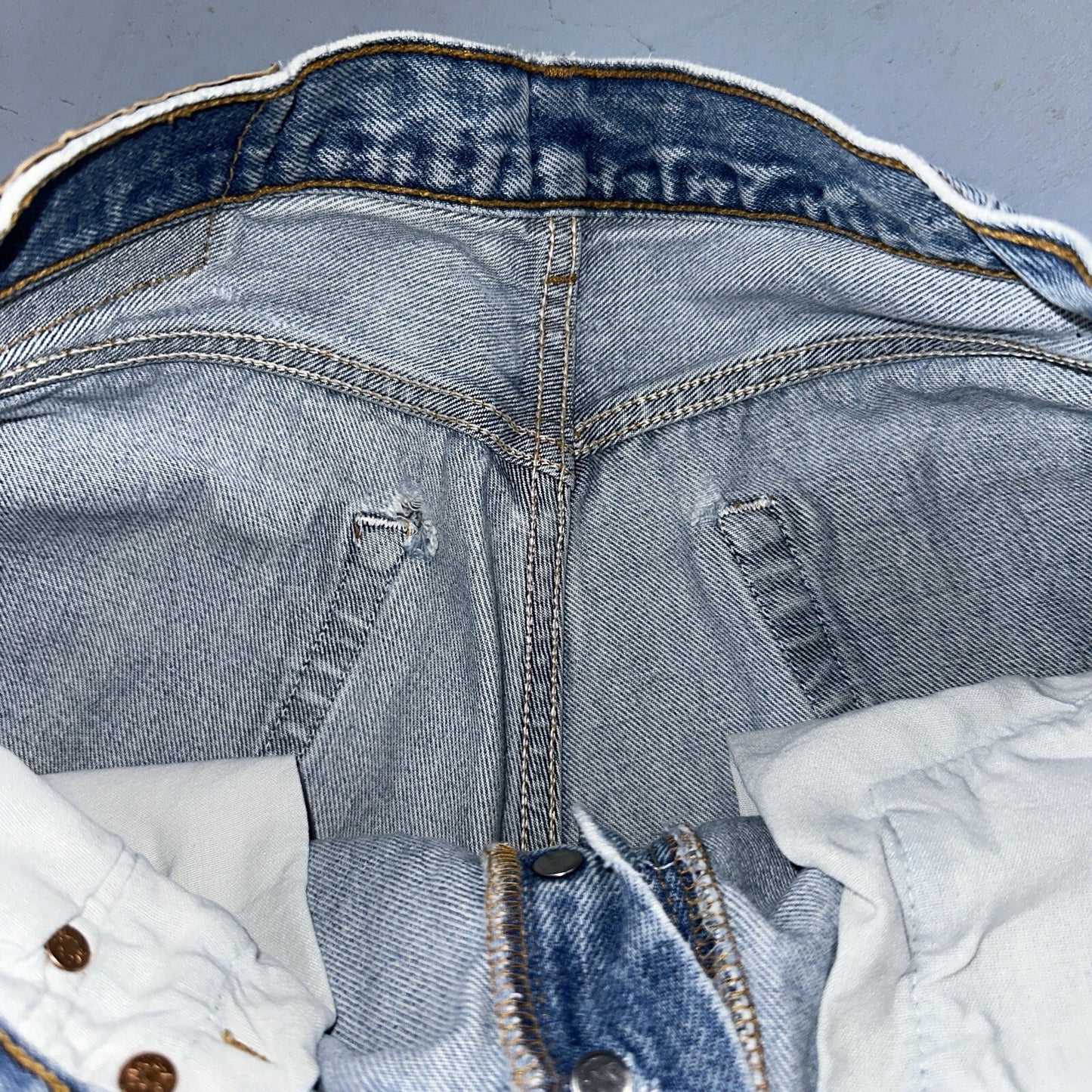 Levis 501 Vintage 90s Mexico Straight Leg Jeans 34x36 Y2K Light Wash Act 31x31