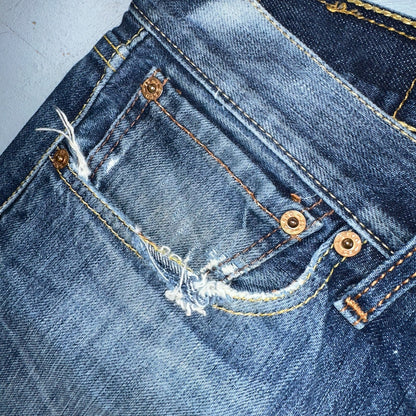 Levis 501 Vintage Y2K XX Straight Leg Jeans Blue Med Wash 34x34 Act 32x30