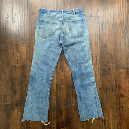 Levis 517 XX Vintage 70s Denim Jeans 501 35x31 Orange Tab Boot Cut