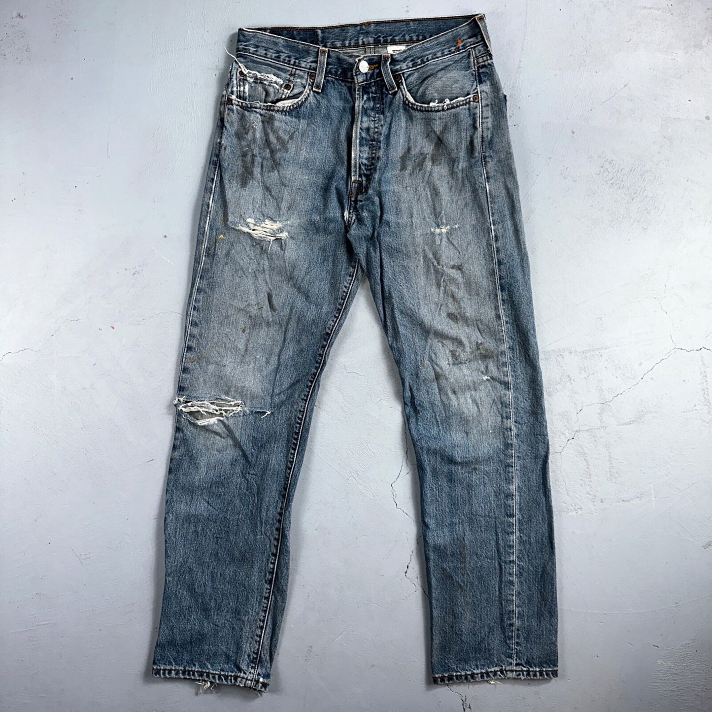 Levis 501 Vintage Y2K Mexico Straight Leg Jeans 31x32 90s Med Wash Act 30x30