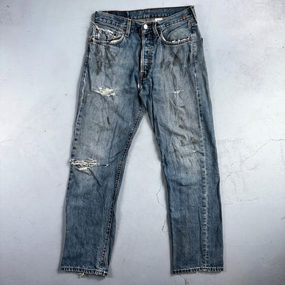 Levis 501 Vintage Y2K Mexico Straight Leg Jeans 31x32 90s Med Wash Act 30x30