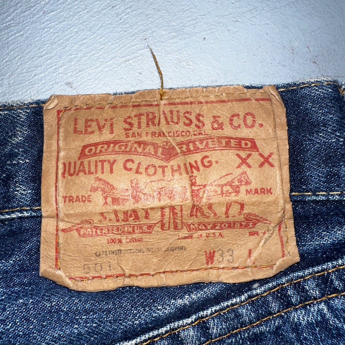 Levis 501 Vintage 80s Redline Selvedge USA XX Jeans Bootcut 33x36 Act 30x33