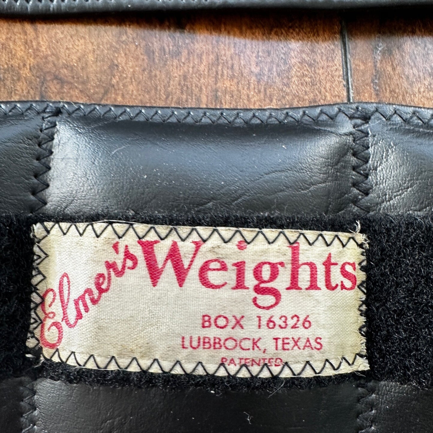 Elmer's Ankle Wrist Weights 3 lb Each 2 Vintage Black Leather Made in USA 1950s