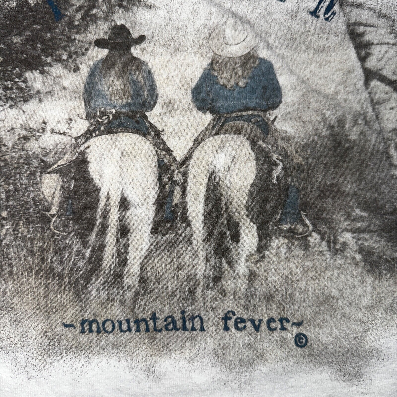 Cowgirls Forever Y2K VTG T Shirt Horses Mountain Fever Cool Country Music