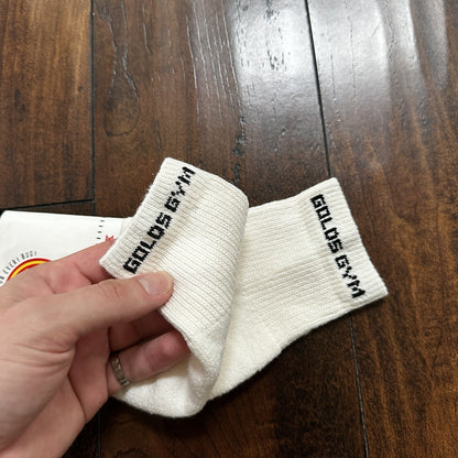 Golds Gym Women's Crew Socks Running Crew Socks 80s White Vtg 90s USA W9-11