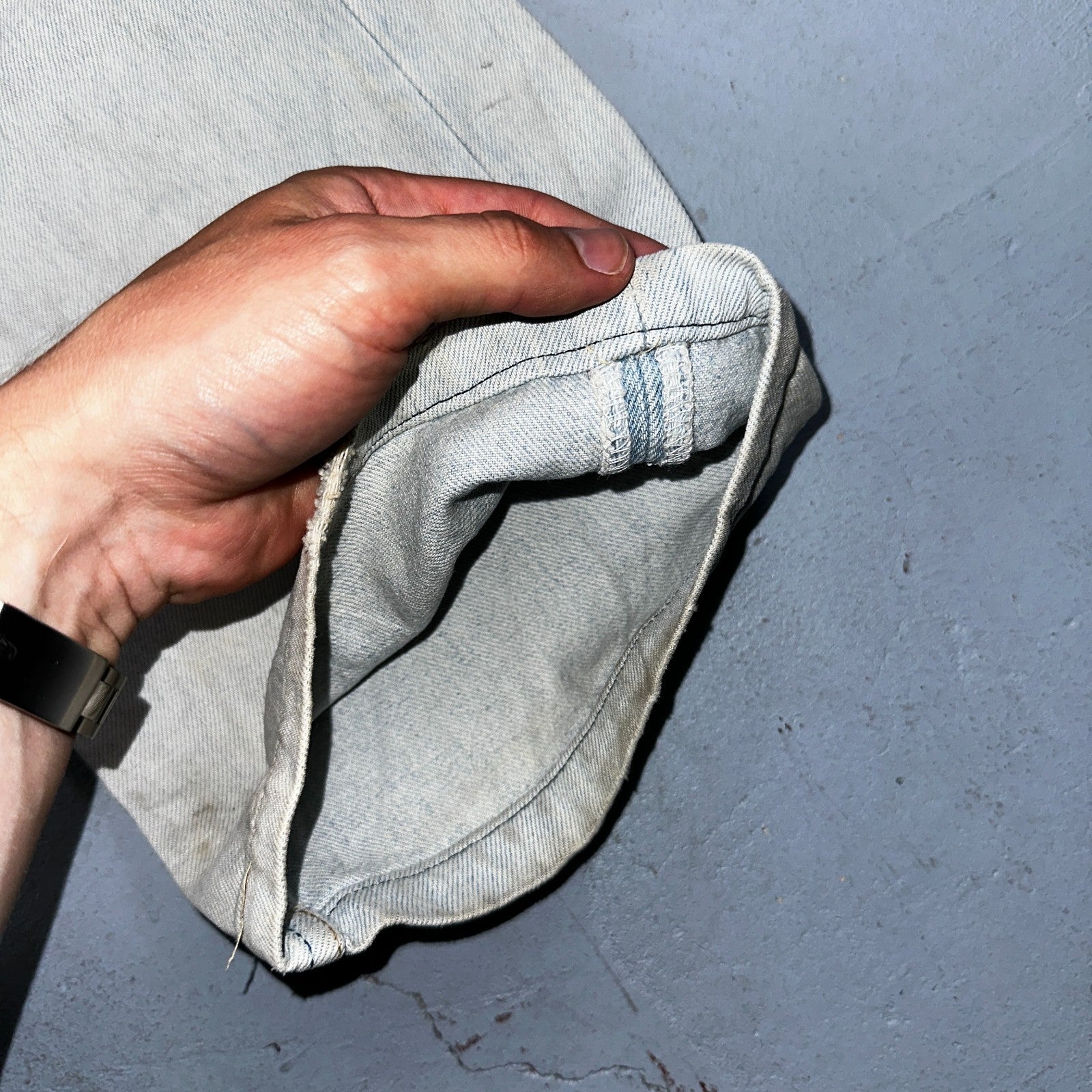 Levis 501 Vintage 90s UK Straight Leg Jeans Blue Light Wash 38x36 Act 37x30