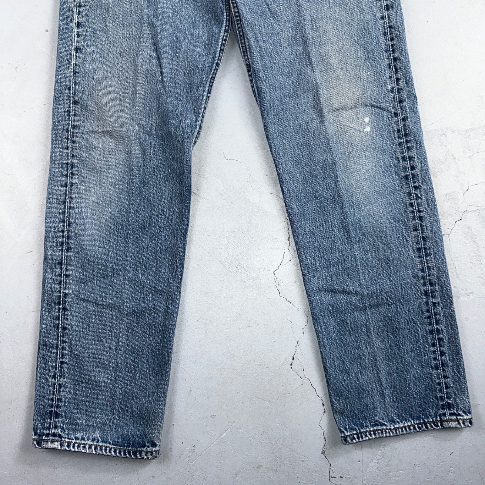Levis 501 Vintage 90s USA XX Straight Leg Jeans Blue Light Wash 35x34 Act 33x30