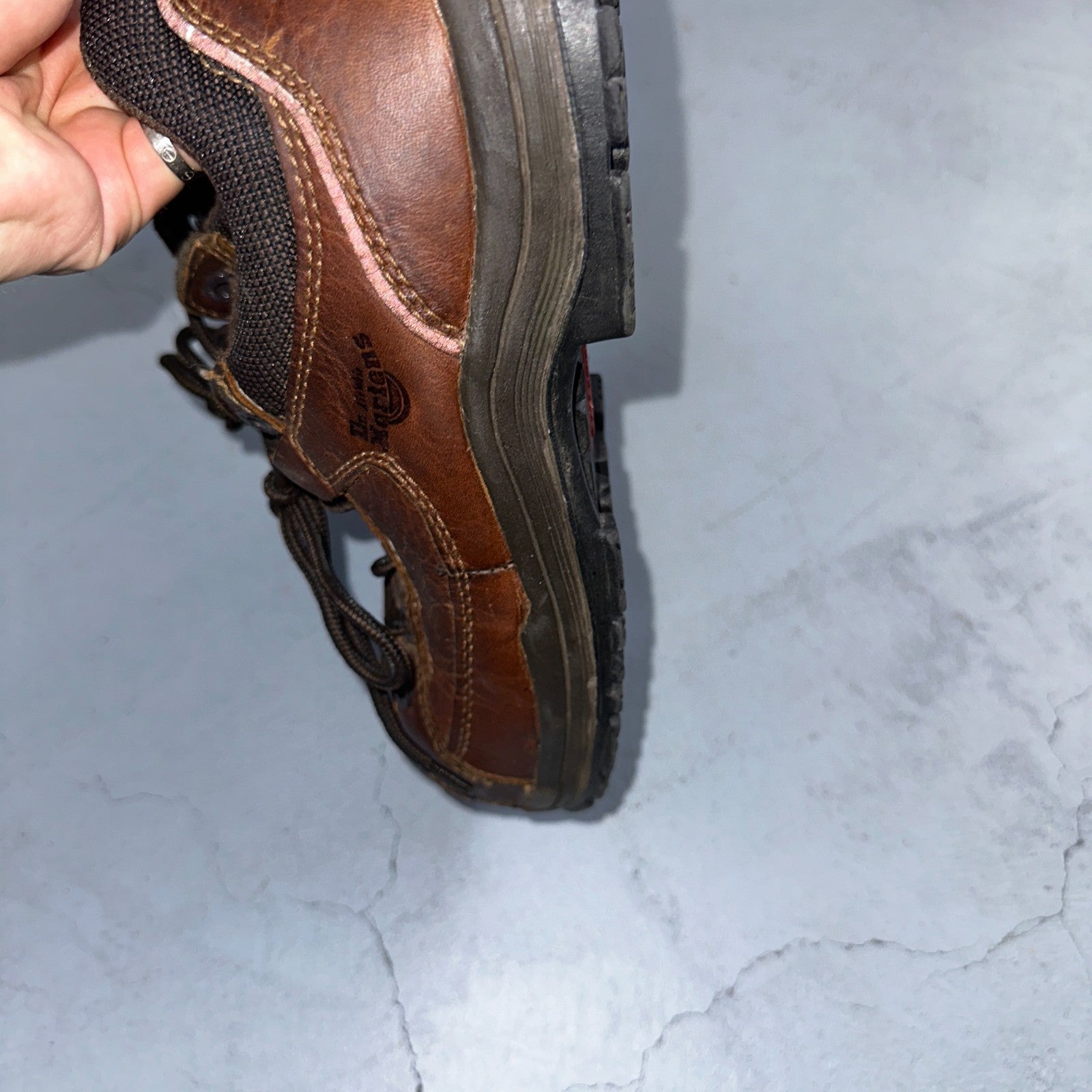 Dr. Martens 10854 Industrial Chunky Brown Leather Mens Shoes Size UK 7 US 8 Doc