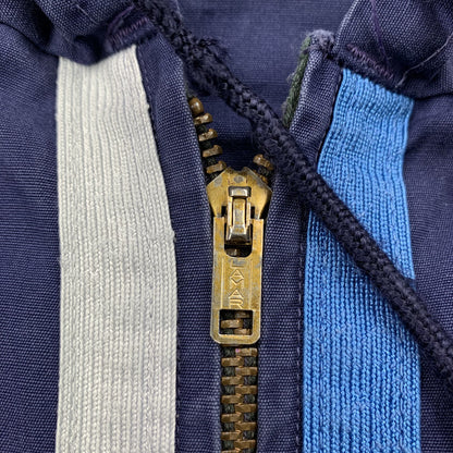 Champion 50s Zip Up Vintage Blank Blue Hoodie 60s 70s Jacket Warm USA New York