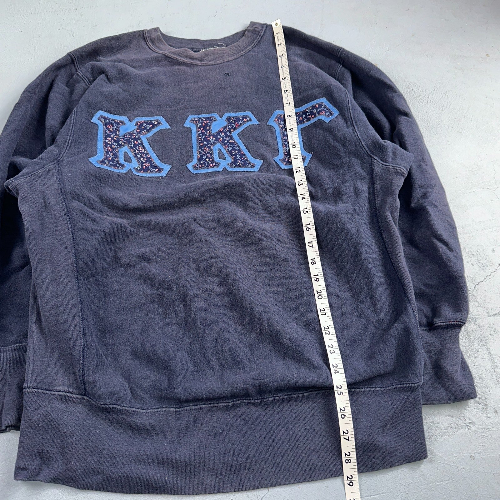 VTG 80s Champion Reverse Weave Crewneck Sweatshirt USA Kappa Gamma College Navy