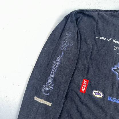 VTG Neverwinter Nights Faded Video Game Promo Shirt XL Atari Bioware WOTC Y2K 90