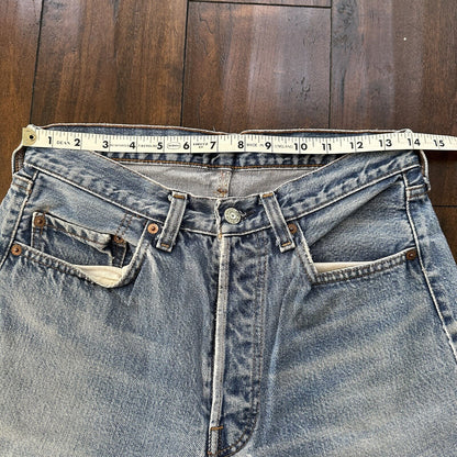 Levis Vintage 80s Redline Selvedge USA 501 Light Wash Jeans 70s 30x32 Act 28x29