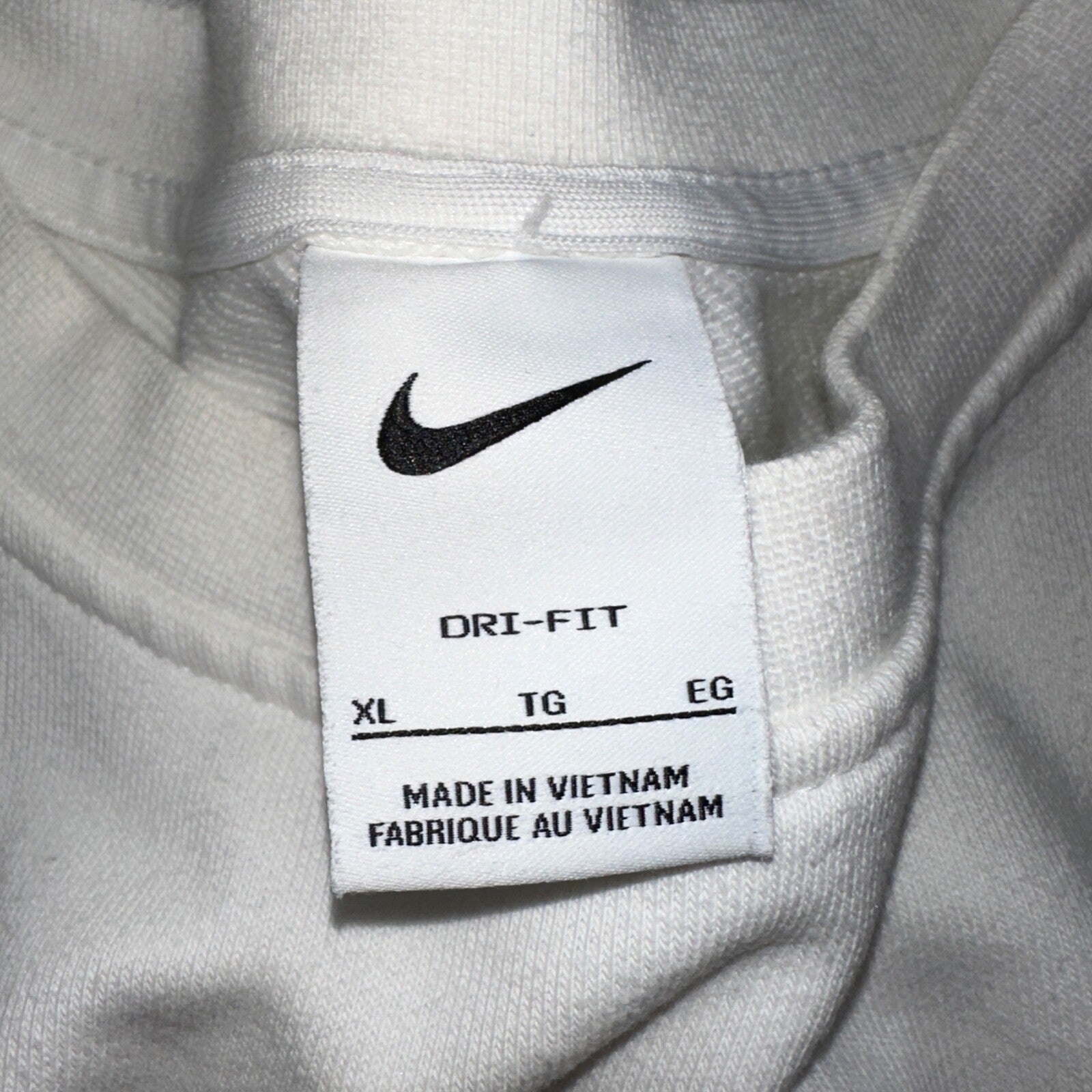 Nike Mens Sweatshirt Dri-Fit Pullover Sz XL White Cream Sweater DV7974-133