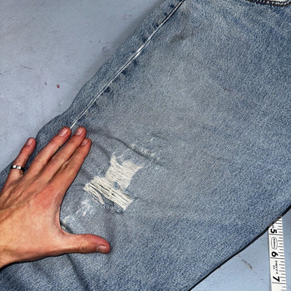 Levis 501 Vintage 90s Mexico Straight Leg Jeans 38x30 Y2K Light Wash Act 37x29