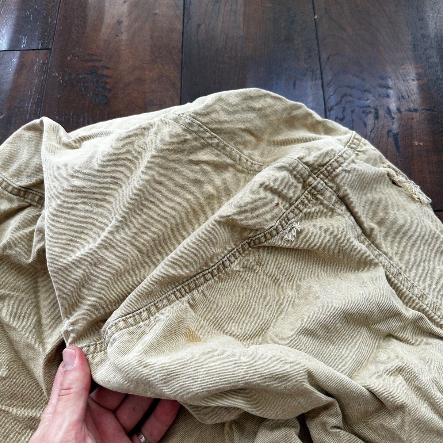 VTG WWII Canvas Garment Laundry Bag Rare Military Denim 1940s 40s 50s Stencil