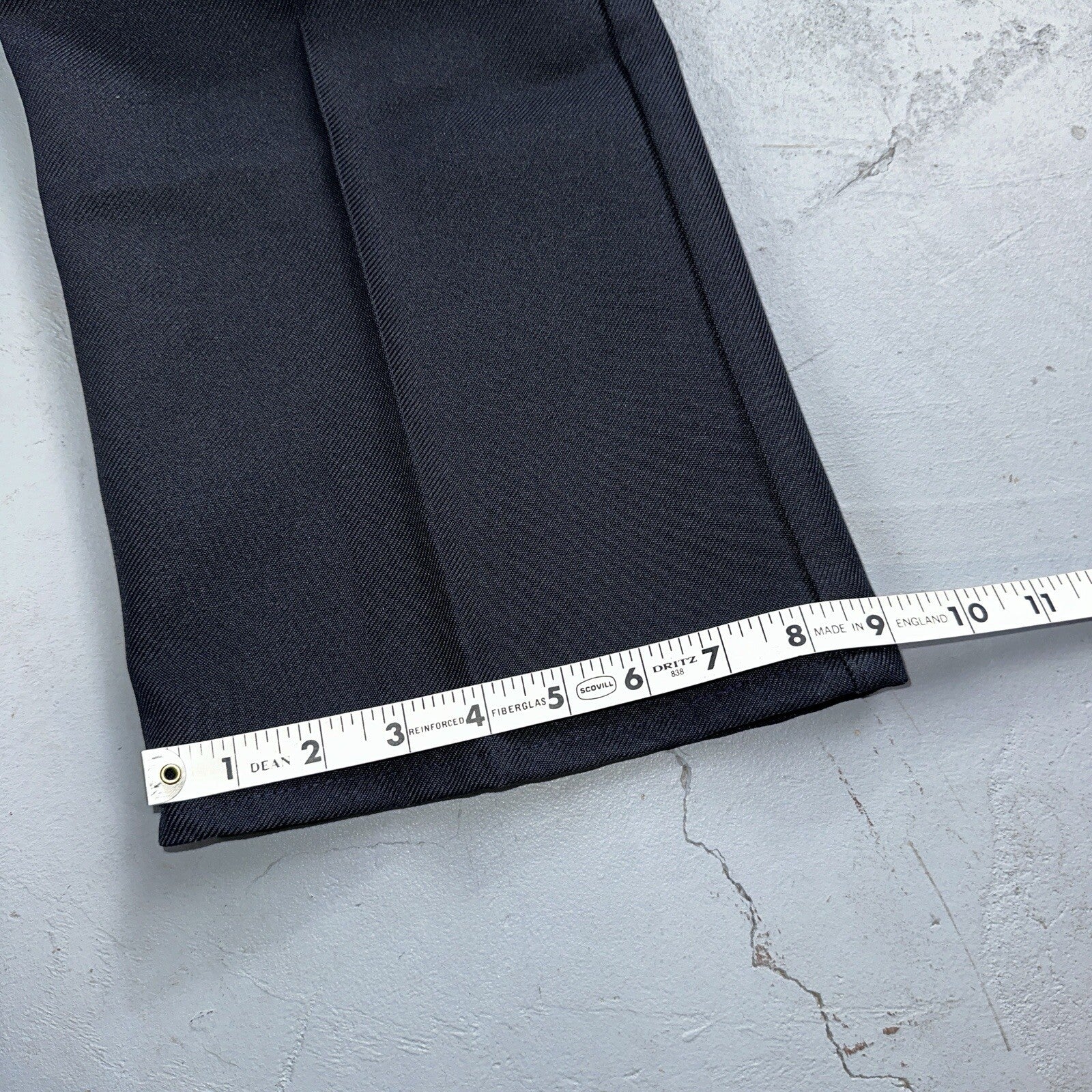 Levis 70s USA 517 36x32 Bootcut Pants Navy Blue Polyester Slacks Vintage 34x27