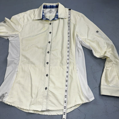 Kuhl Shirt Women's Nylon Button Up Long Sleeves Outdoor Hiking Shirt Size M