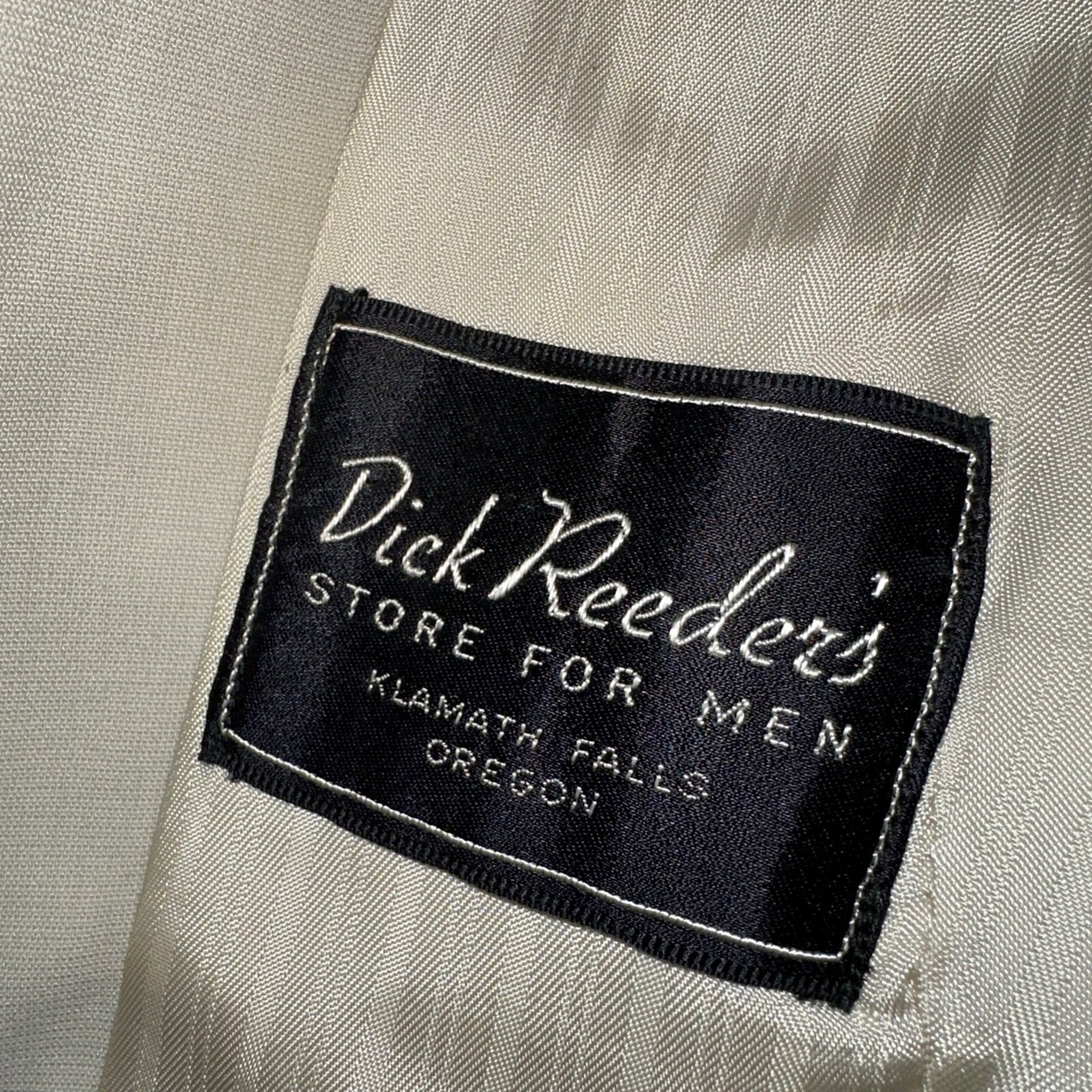 VTG Mens Suit 42 Jacket Coat 1970s Rockabilly 60s 70s USA White Thin Cream Rose