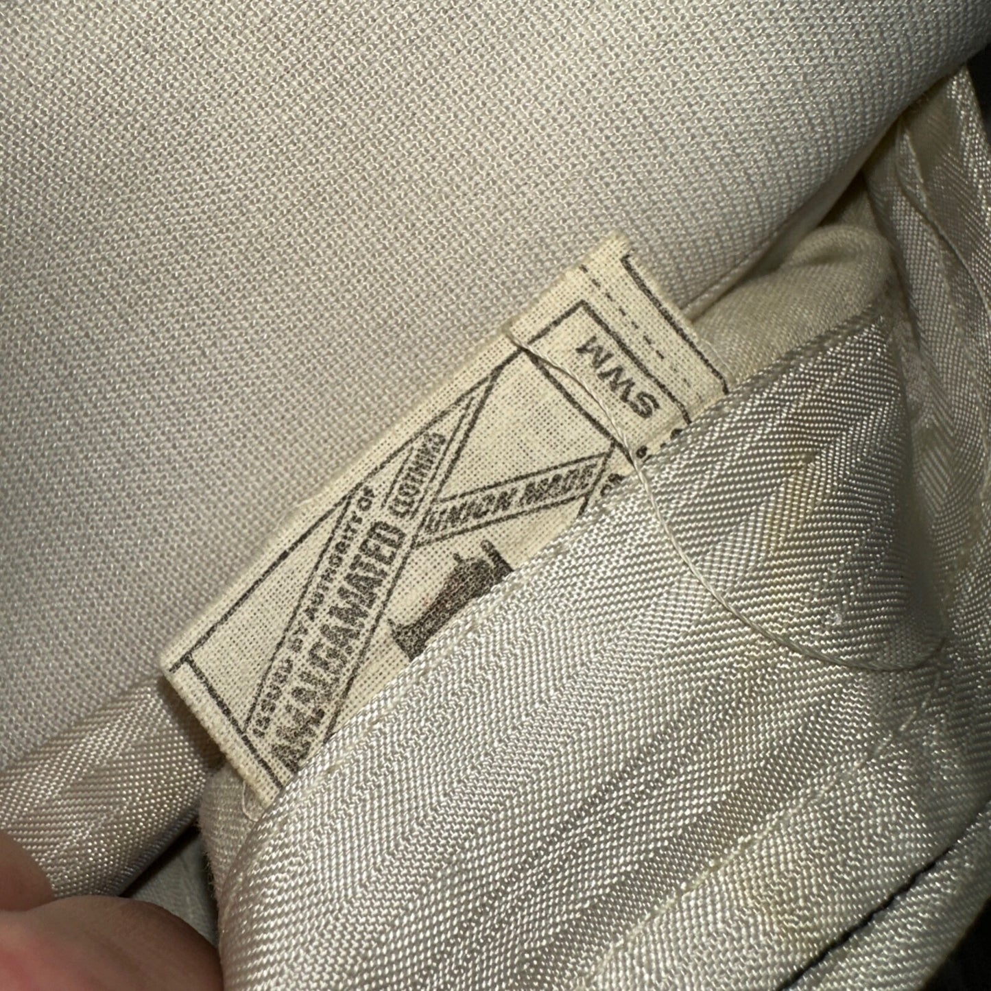 VTG Mens Suit 42 Jacket Coat 1970s Rockabilly 60s 70s USA White Thin Cream Rose