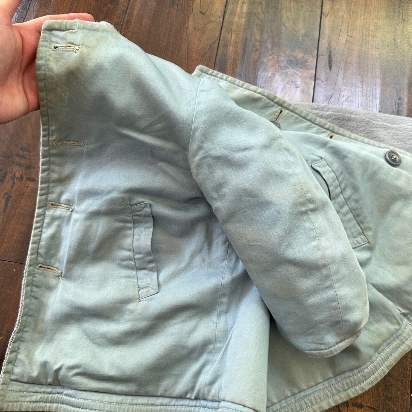 Vintage Boys Jacket Toddler Rockabilly 40s 50s Kids Baby Coat Blue Pocket Watch