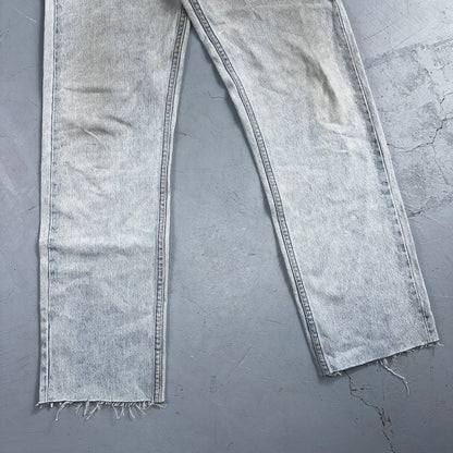 Levis 501 Vintage 90s USA XX Straight Leg Jeans Blue Light Wash 30x34 Act 28x29