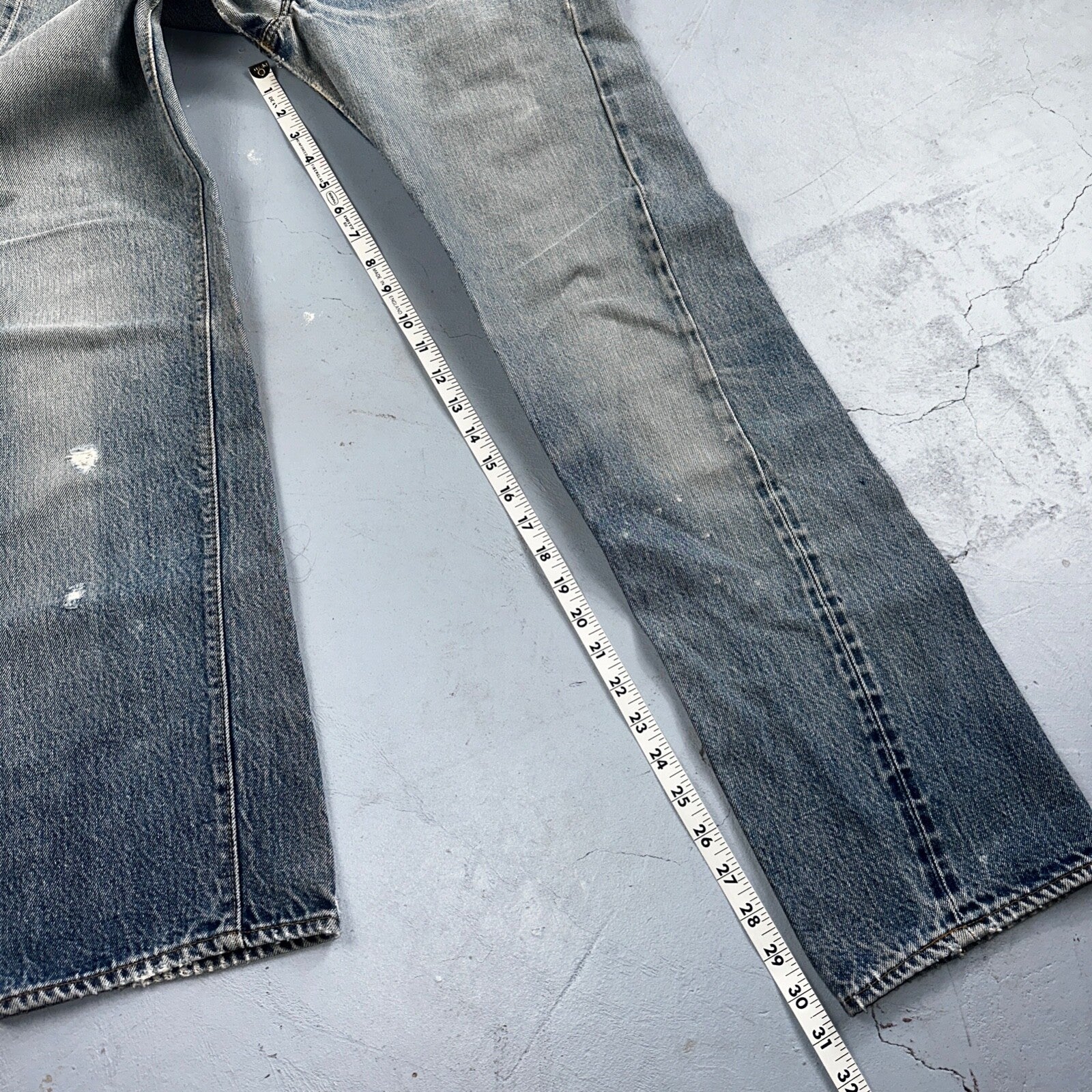 Levis 501 Vintage 80s Redline Selvedge USA XX Jeans Light Wash 30x36 Act 27x31