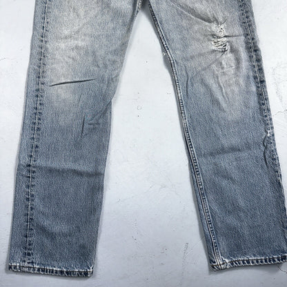 Levis 501 Vintage 90s USA XX Straight Leg Jeans 34x34 Light Wash Act 31x32