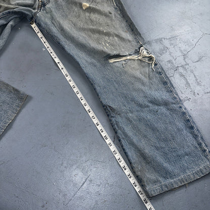 Levis 501 Vintage 90s Mexico Straight Leg Jeans Blue Light Wash 40x30 Act 40x28