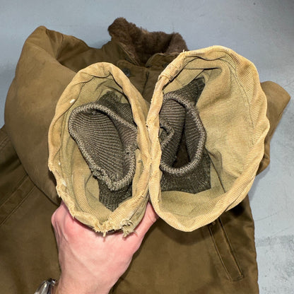 VTG WWII US NAVY USN N1 Deck Jacket Sz 38 Alpaca Stencil Work Coat Rare WW2