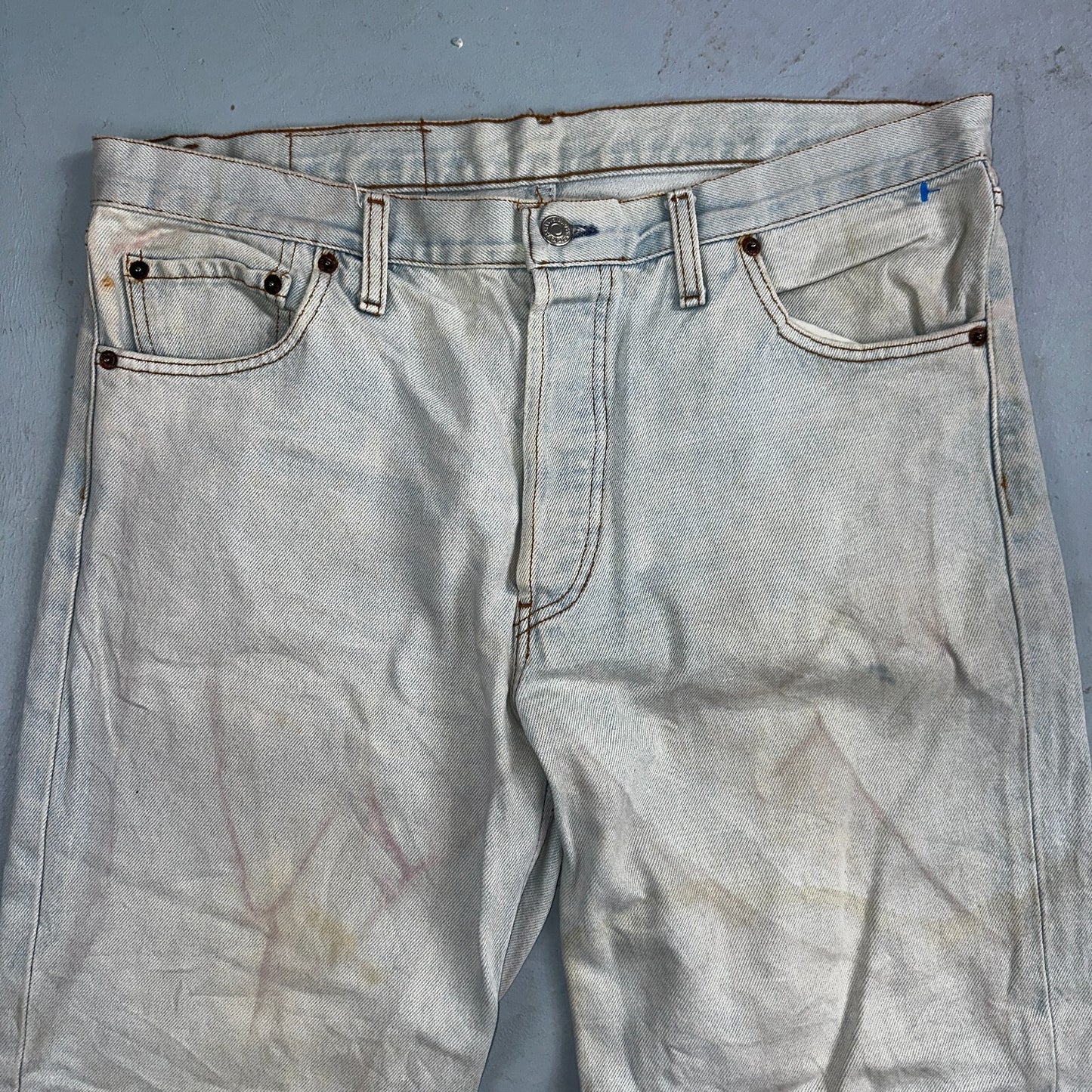 Levis 501 Vintage 90s Europe XX Straight Leg Jeans Light Wash 38x36 Act 35x27