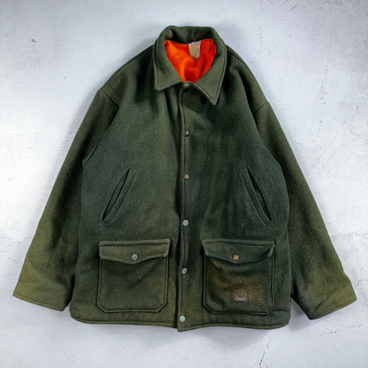 VTG Codet Wool Jacket Mackinaw Hunting Reversible Green Orange Outdoor Men’s L