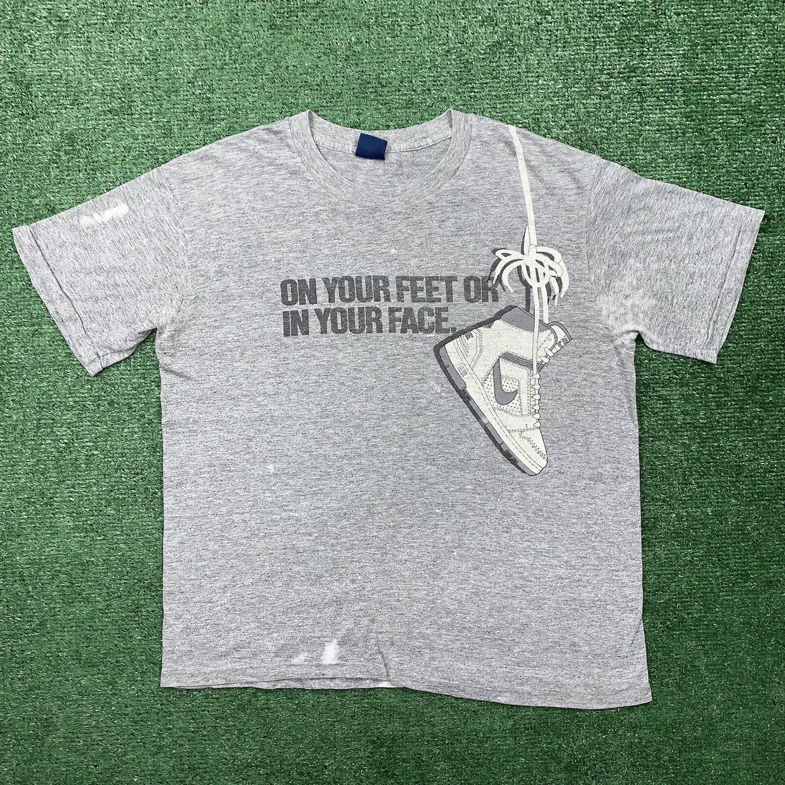 Nike Vintage T Shirt On Your Feet Or In Your Face Over The Shoulder Jordan 80s