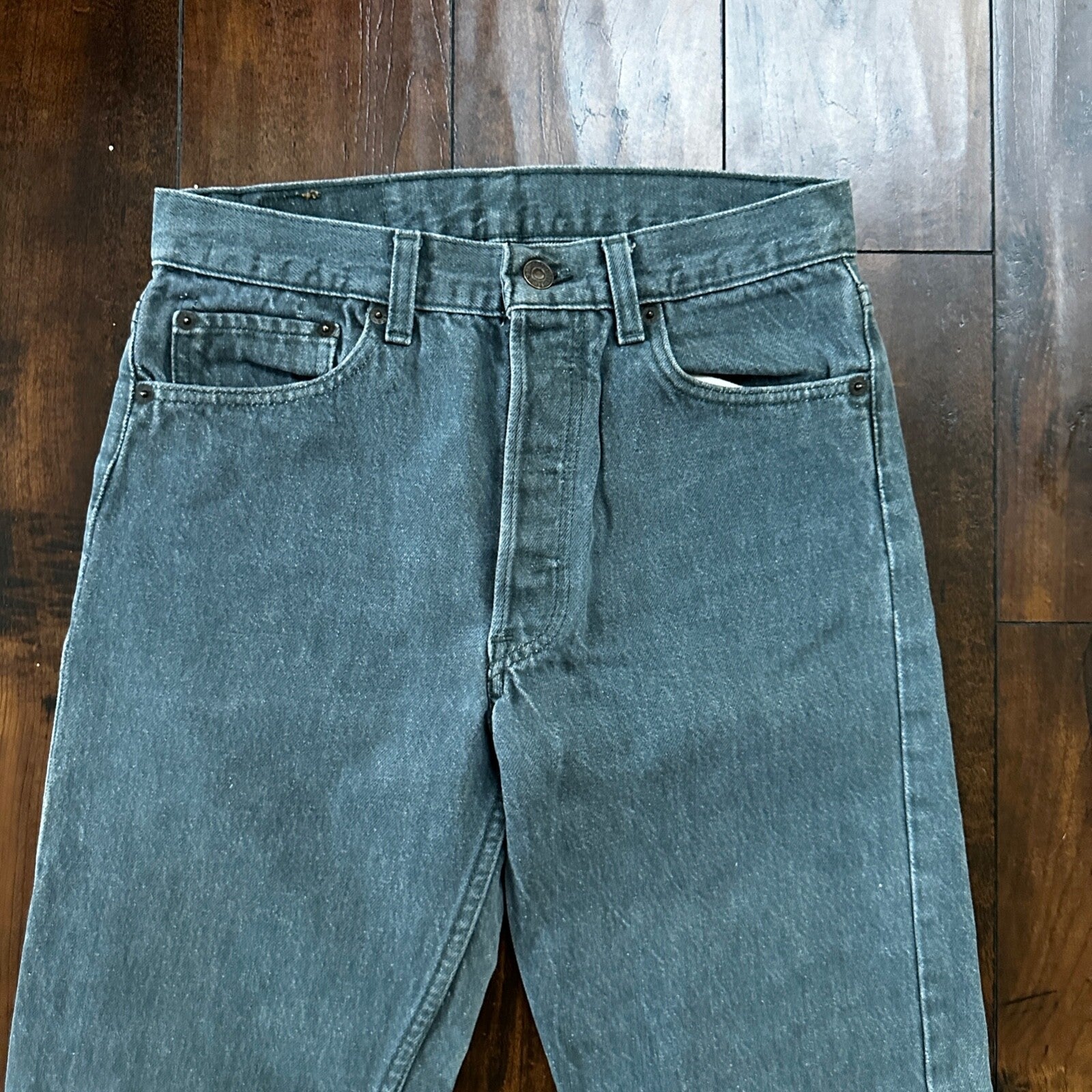 VTG 90s Levis 501 Button Fly 29x32 USA Tag Jeans Straight Wash Blue XX Act 28x30